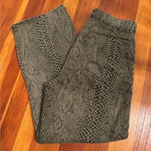 Zara Snake Print Wide Leg Jeans
